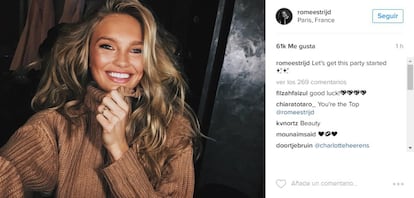 Rome Estrijd publicó esta imagen para dar inicio a estos intensos días que vivirán los ángeles de Victoria's Secret en París.