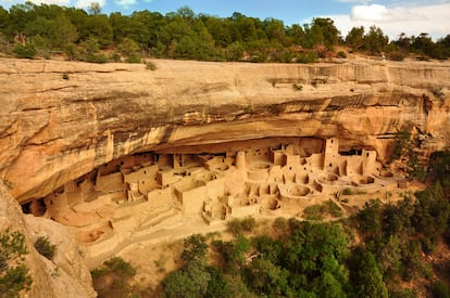 El Palacio del Acantilado en Mesa Verde fue construido en el siglo XII.