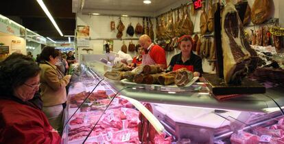 Carnicería en Madrid.