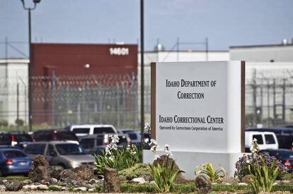 Entrance to a private Idaho prison