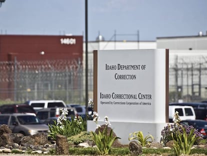 Entrance to a private Idaho prison