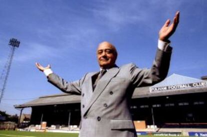 Al Fayed, expropietario del Fulham, en Craven Cottage.