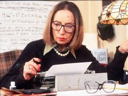 La periodista Oriana Fallaci. 