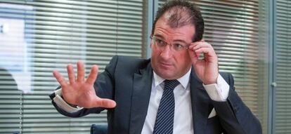 Raúl Grijalba, presidente de ManpowerGroup durante un momento de la entrevista con Cinco Días.