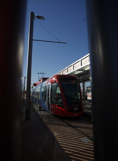 Estación del metro ligero en Aravaca.