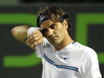 Federer perdió ante Roddick en Miami.