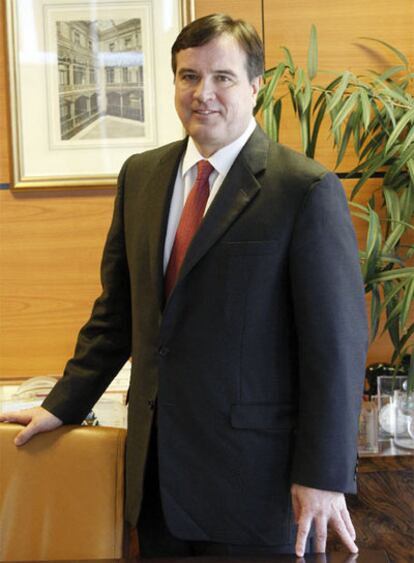 William J. Mills, antes de la entrevista en la sede de Citi en Madrid.