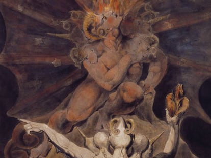 Pintura ‘El número de la Bestia es 666’, de William Blake.