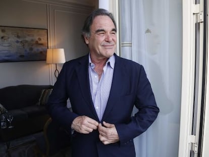 El director estadounidense Oliver Stone ayer en San Sebastián.