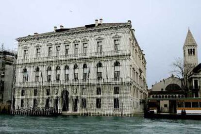 Diseño de la intervención del artista Olafur Eliasson para el Palazzo Grassi en Venecia, remodelado por el arquitecto japonés Tadao Ando.