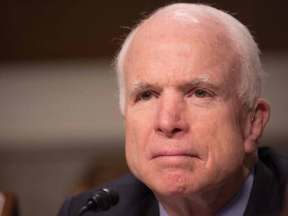 El senador John McCain, en marzo de 2017. 