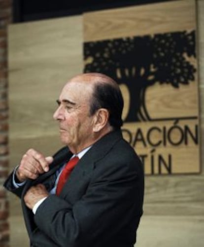 El presdiente de Banco Santander, Emilio Bot&iacute;n, el pasado martes. 