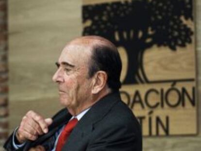 El presdiente de Banco Santander, Emilio Bot&iacute;n, el pasado martes. 