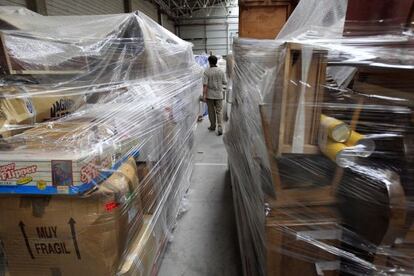 The Almacén de la Villa municipal storeroom, where Madrid City Hall keeps furniture and other artifacts, besides items that have been confiscated from citizens.