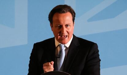 David Cameron pronuncia un discurso en Ipswich, el pasado 25 de marzo.