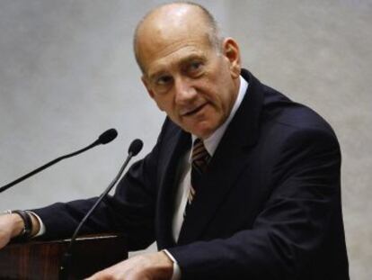 El ex primer ministro Ehud Olmert en marzo de 2009.
