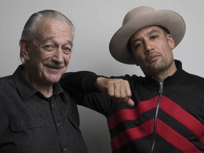 Charlie Musselwhite, a la izquierda, y Ben Harper, en un hotel de Madrid.