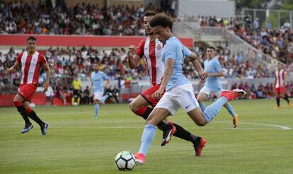 Imagen del torneo estival que enfrent&oacute; al Girona y al Manchester City a mediados de agosto.