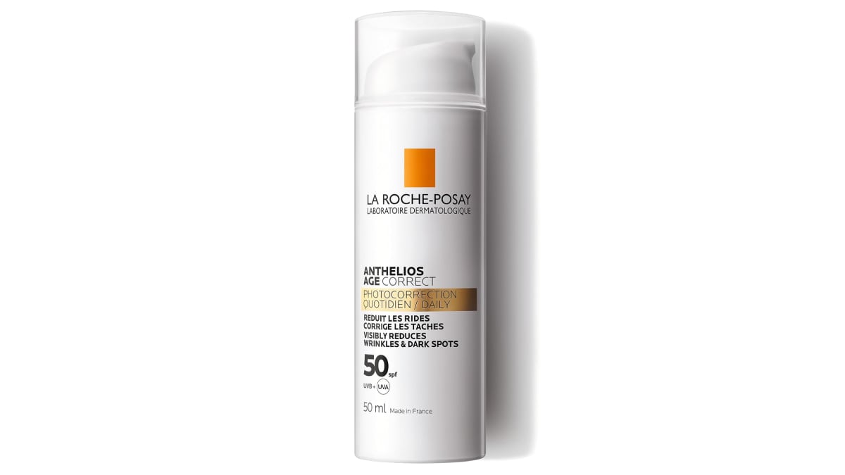 Fotocorrector de uso diario y antiedad con SPF50, de La Roche Posay.