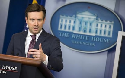 El secretario de prensa de la Casa Blanca, Josh Earnest.