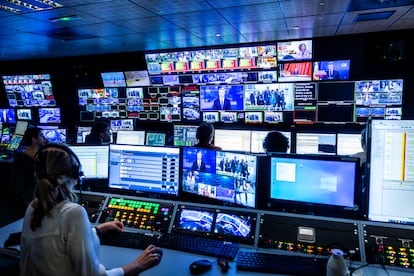 El control de realización de Informativos Telecinco. 