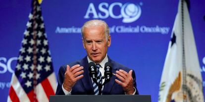 El vicepresidente de EE UU, Joseph Biden, el lunes 6 de junio en Chicago.