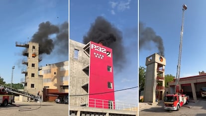 Protesta de bomberos de la Comunidad de Madrid, fotos cedidas.