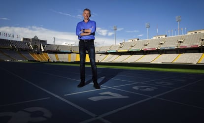 Daniel Plaza en el Estadio Ol&iacute;mpico de Montju&iuml;c.