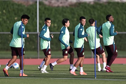 Entrenamiento previo de la selección mexicana en Carson, California, el 22 de marzo de 2025.