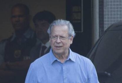 José Dirceu, en la Policía Federal, la semana pasada.