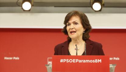La secretaria de Igualdad, Carmen Calvo.