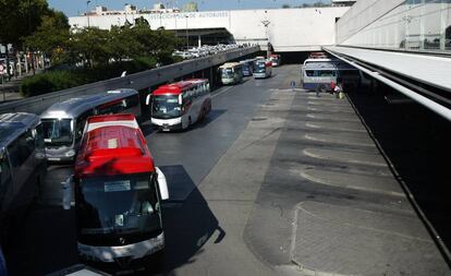 Varios autobuses salen de la Estaci&oacute;n sur de Madrid.