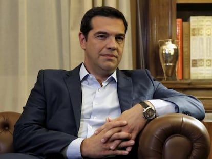 Tsipras, durante uma reunião com o presidente grego na quinta.