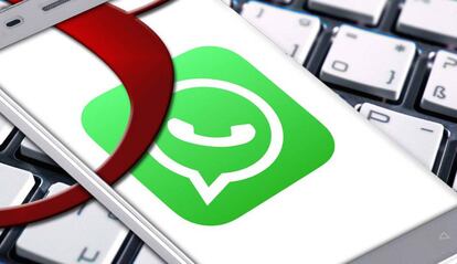 Logo WhatsApp en un smartphone