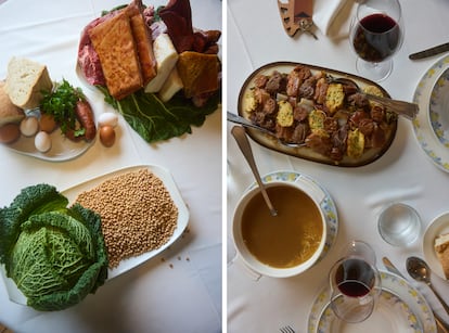 El cocido lebaniego del Hotel del Oso, en Cantabria.