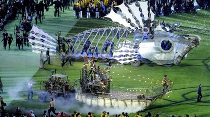 Un momento de la ceremonia de clausura de los Juegos Paralímpicos Londres 2012 celebrada esta noche en la capital británica.