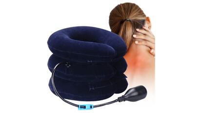 Collarín cervical hinchable.