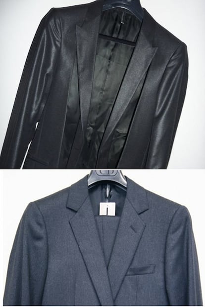 Karl Lagerfeld adelagazó 40 kilos para poder enfundarse un traje de Dior Homme diseñado por Hedi Slimane. Tras Helmut Lang es probablemente el diseñador que más ha influido en las formas, patrones y cortes de los trajes masculinos. Ahora sus trajes de segunda mano se cotizan a cerca de 1.500 euros en ebay.