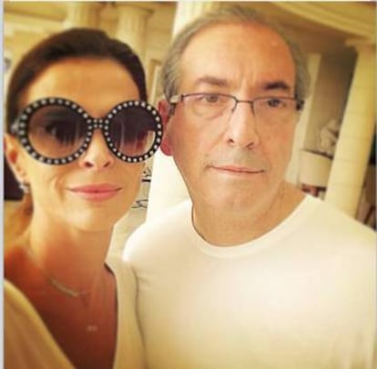 Cláudia Cruz y su marido, Eduardo Cunha.