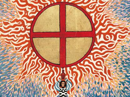 Ilustración de <i>El Libro Rojo,</i> de Carl Jung, publicado por Norton & Company.