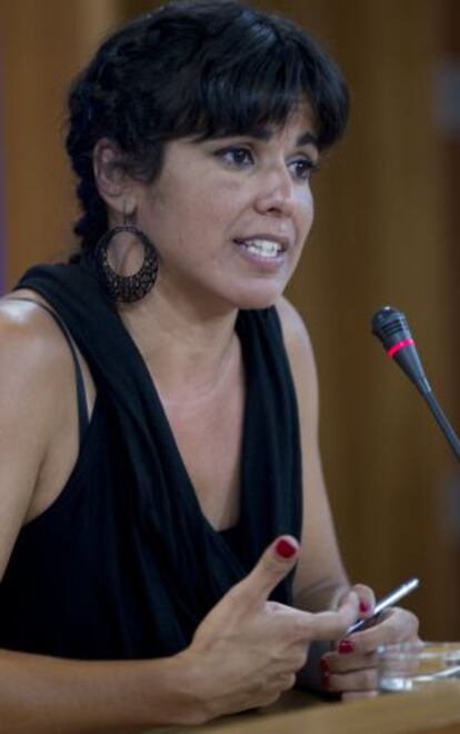 Teresa Rodríguez, este jueves en Sevilla
