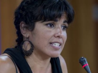 Teresa Rodríguez, este jueves en Sevilla