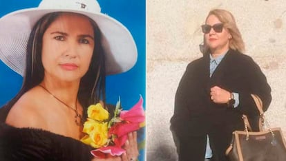 A la izquierda, Natalia Mosquera, asesinada en una playa de Marbella, y a la derecha, Hayat Lazar, asesinada en Adeje, Tenerife, en dos imágenes cedidas por sus respectivas familias.