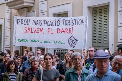 Protesta contra el turismo masivo, en Barcelona en septiembre pasado.