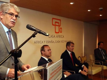 El ministro de Exteriores, Alfonso Dastis, durante un acto en las Palmas de Gran Canaria. 