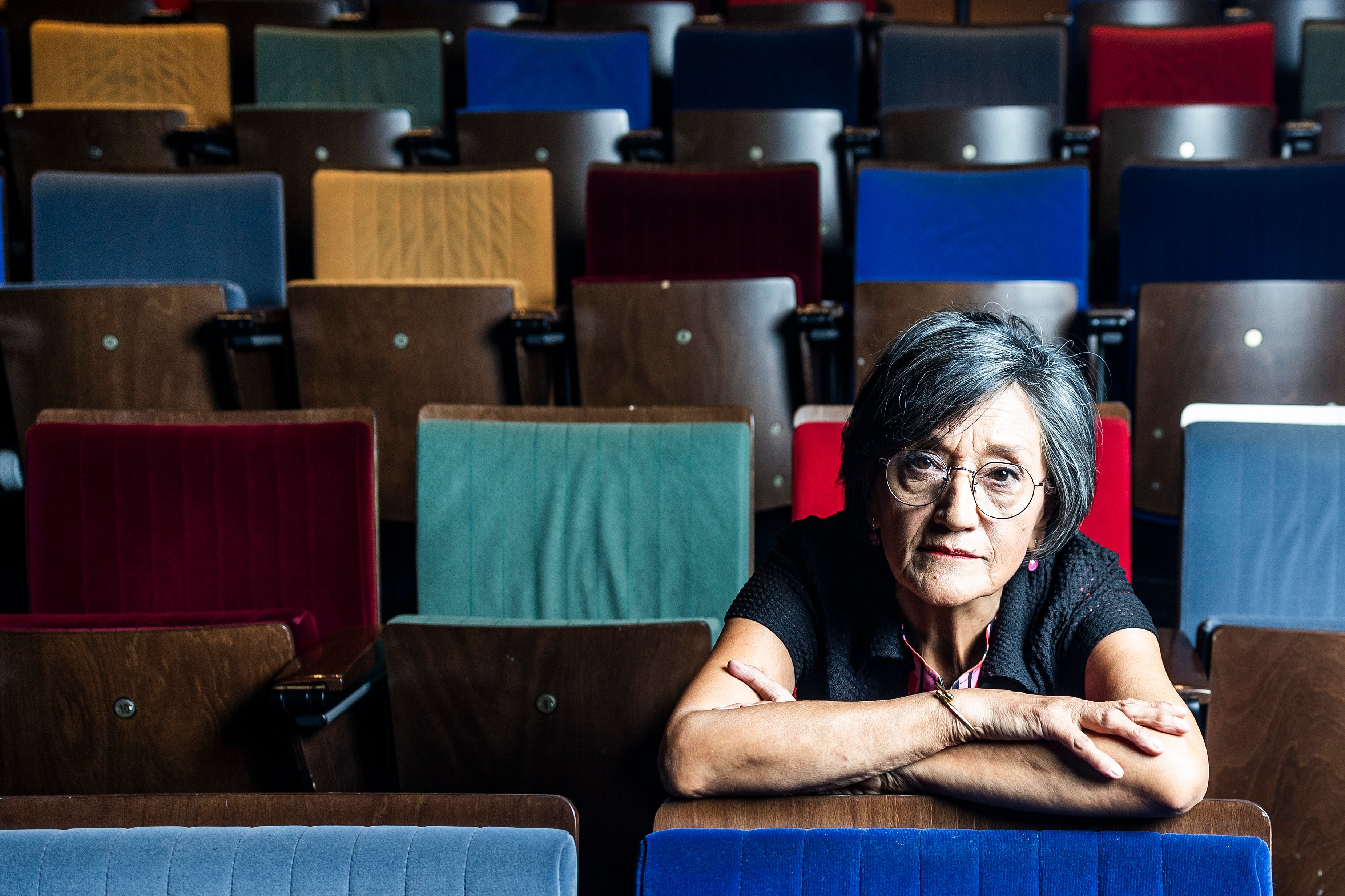 Teresa Figueroa, en la sala de proyecciones de la Academia del Cine, en Madrid.