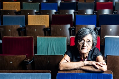 Teresa Figueroa, en la sala de proyecciones de la Academia del Cine, en Madrid.