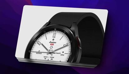 Samsung Galaxy Watch en un tarjeta