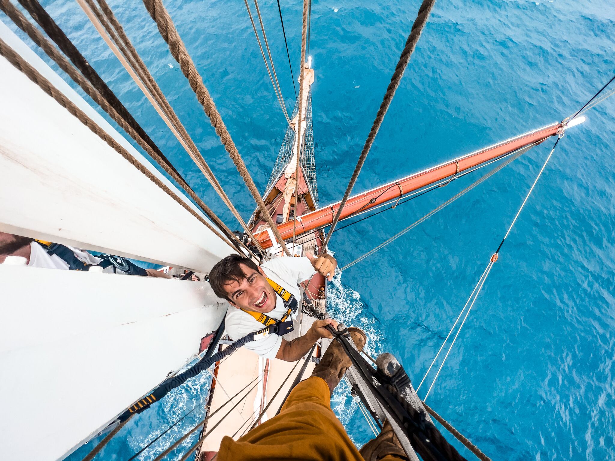 Nicolás Marín abordo del Oosterschelde.