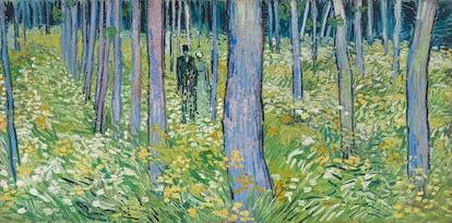 'Undergrowth with Two Figures' ('Maleza con dos figuras'), 1890, Van Gogh. Óleo sobre lienzo. 49,5 x 99,7cm, Museo de Arte de Cincinnati, Ohio. ©Cincinnati Art Museum; Bequest of Mary E. Johnston.